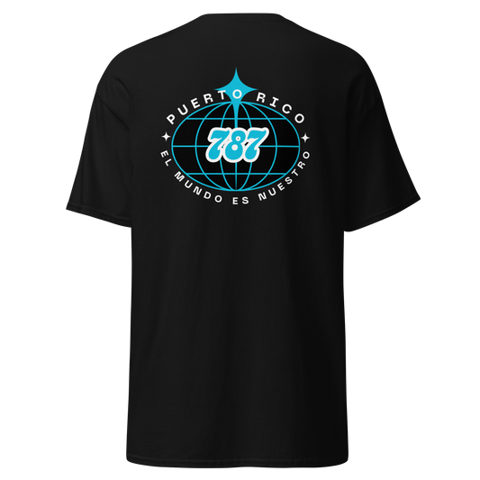 787 el mundo es nuestro heavyweight t-shirt (diseño al frente y espalda)